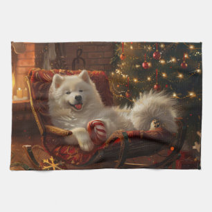 Samoyed Dog Weihnachtsfest Geschirrtuch