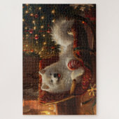 Samoyed Dog Weihnachtsfest Puzzle (Vertikal)