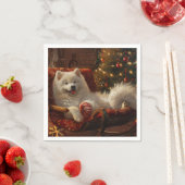 Samoyed Dog Weihnachtsfest Serviette (Beispiel)