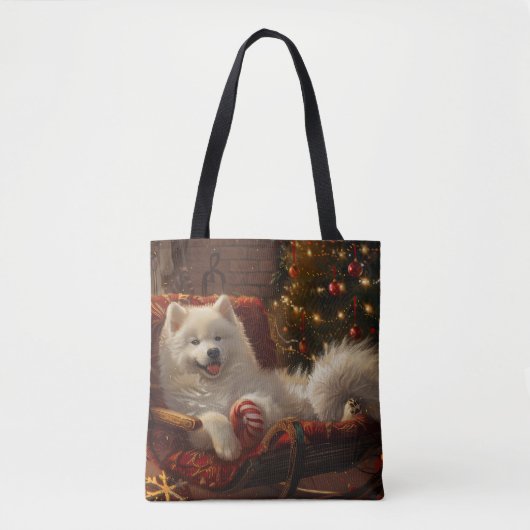 Samoyed Dog Weihnachtsfest Tasche (Vorderseite)