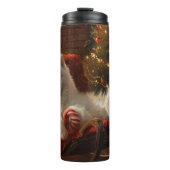 Samoyed Dog Weihnachtsfest Thermosbecher (Vorderseite)