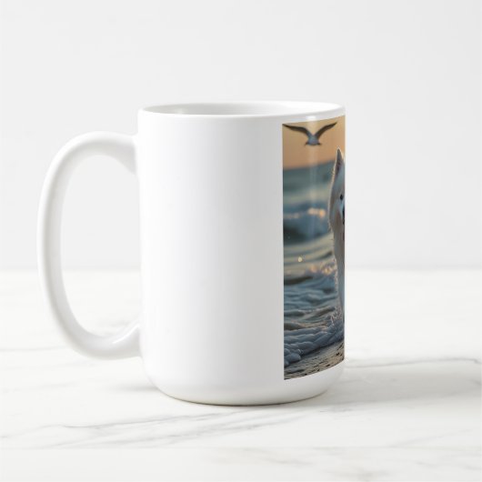 Samoyed Elegante Coffee Tasse (Links)