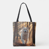 Samoyed Elegante Shoulder Tote Bag Tasche (Rückseite)