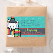 Samoyed Eskie Happy Howlidays (Insitu)