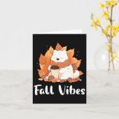 Samoyed Fall Vibes Funny Dog Pumpkin GewürzLatte Karte (Gelbe Blume)