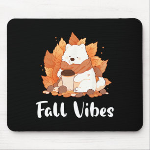 Samoyed Fall Vibes Funny Dog Pumpkin GewürzLatte Mousepad