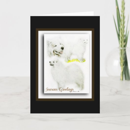 samoyed feiertagskarte (Vorderseite)