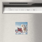 Samoyed Festivals Weihnachten Magnet (In Situ (Geschirrspüler))
