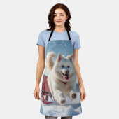 Samoyed Festivals Weihnachten Schürze (Getragen)