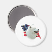 Samoyed Flag Magnet (Vorderseite/Rückseite)