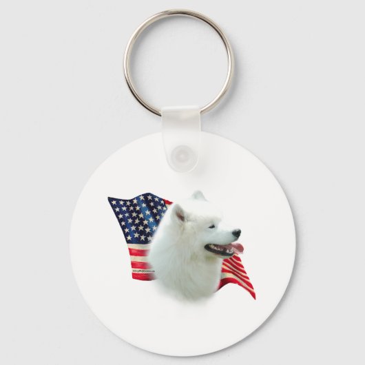 Samoyed Flag Schlüsselanhänger (Vorderseite)