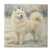 Samoyed Fliese (Vorderseite)