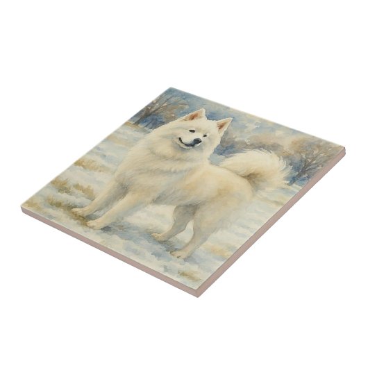 Samoyed Fliese (Seite)