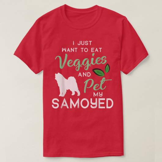 Samoyed Funny Vegan Dog Lover Eigentümer Xmas Gebu T-Shirt (Design vorne)