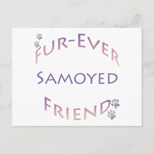 Samoyed Furever Friend Postkarte (Vorderseite)