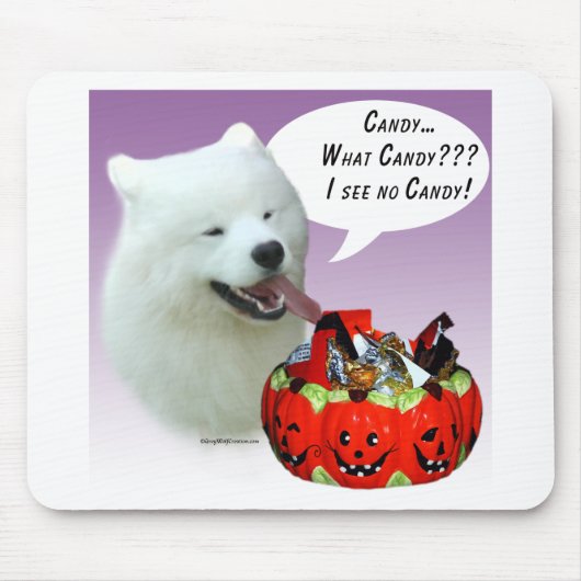 Samoyed Halloween Candy Mousepad (Vorne)