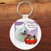 Samoyed Halloween Candy Schlüsselanhänger (Vorderseite)