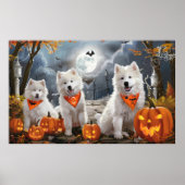 Samoyed Halloween Spooky Poster (Vorne)