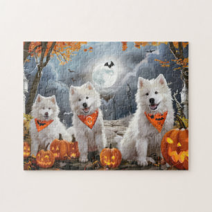 Samoyed Halloween Spooky Puzzle