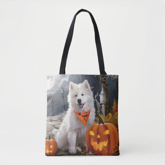 Samoyed Halloween Spooky Tasche (Vorderseite)