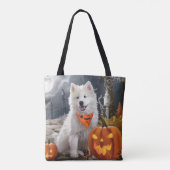 Samoyed Halloween Spooky Tasche (Rückseite)