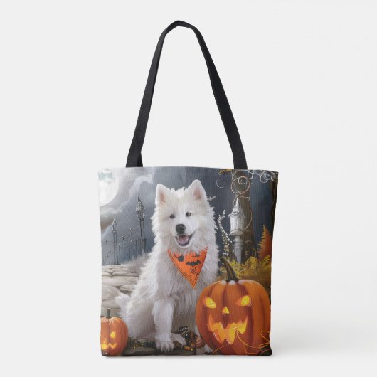 Samoyed Halloween Spooky Tasche (Rückseite)