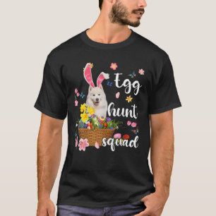 Samoyed Happy Ostertag Osterfeier farbenfrohe Eier T-Shirt