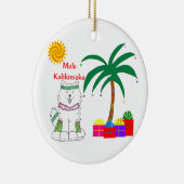 Samoyed-Hawaiianer-Verzierung Keramik Ornament (Rechts)