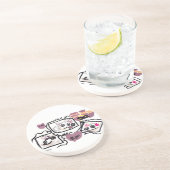 Samoyed Hearts  Getränkeuntersetzer (Seite)