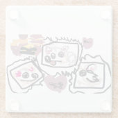 Samoyed Hearts  Glasuntersetzer (Rückseite)