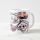 Samoyed Hearts Jumbo-Tasse (Vorderseite Rechts)