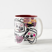 Samoyed Hearts Zweifarbige Tasse (VorderseiteRechts)