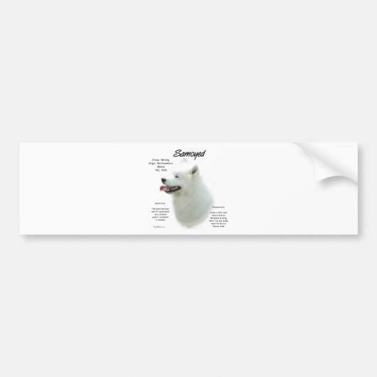 Samoyed History Design Autoaufkleber (Vorne)
