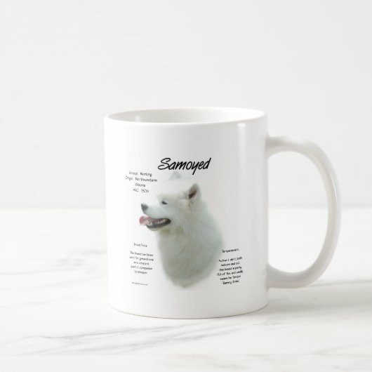 Samoyed History Design Kaffeetasse (Rechts)
