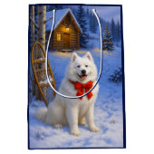 Samoyed Holiday  Mittlere Geschenktüte (Vorderseite)