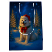 Samoyed Holiday  Mittlere Geschenktüte (Rückseite)