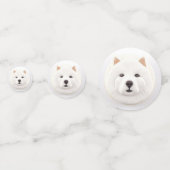 Samoyed Hund 3D Inspiriert Konfetti (Vorderseiten)