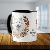 Samoyed Hund Herbstkranz Tasse