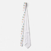 Samoyed Hund Rasse Geo Silhouette Pastel Krawatte (Rückseite)