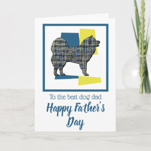 Samoyed Hund Silhouette TriColor Vatertag Karte