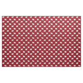 Samoyed Hund Silhouetten Muster rot und weiß Stoff (Yard (91,4 cm))