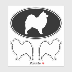 Samoyed Hund Silhouetten Vinyl Sticker Set