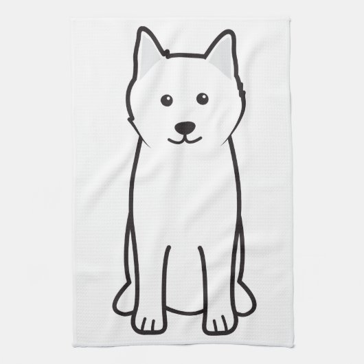 Samoyed-HundeCartoon Handtuch (Vertikal)