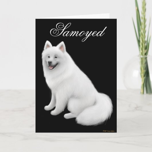 Samoyed-Hundegruß-Karte Karte (Vorderseite)
