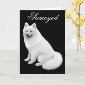 Samoyed-Hundegruß-Karte Karte (Gelbe Blume)