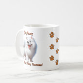 Samoyed, Hundename hinzufügen, Text ändern Kaffeetasse (Vorderseite Links)
