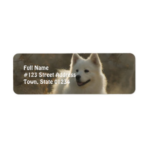 Samoyed-HundeRücksendeadresse-Aufkleber