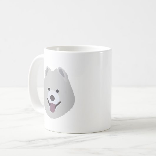 Samoyed-HundeTasse Kaffeetasse (Vorderseite Links)