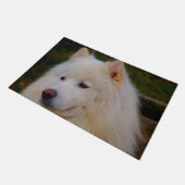 Samoyed Husky. Fußmatte (Schrägansicht)