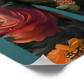 Samoyed In Suit Poster, Samoyed Portrait, Samoyed Poster (Ecke)